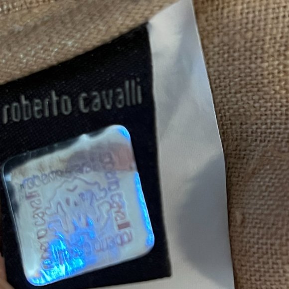 ❣️NWOT❣️  Roberto Cavalli Beige/Gold Linen Pants Vintage Made in Italy S… - Picture 16 of 16